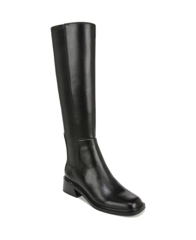 Franco Sarto Women's Giselle Wide Calf Square Toe Knee High Boots In Black Leather