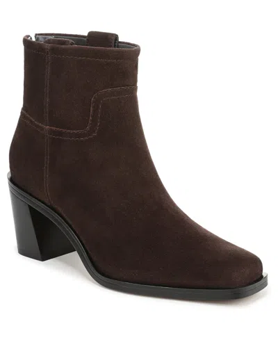 Franco Sarto Women's Ivanna Square Toe Pull On Short Boots In Brown