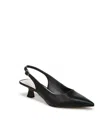 Franco Sarto Jaden Pointed Toe Slingback Pump In Black Faux Leather