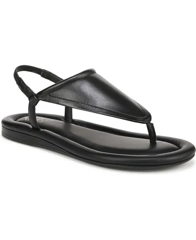 Franco Sarto Women's Jocelyn Open Toe Thong Slingback Sandals In Black Leather