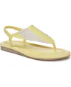 Franco Sarto Women's Jocelyn Open Toe Thong Slingback Sandals In Yellow Stripe Twill Fabric