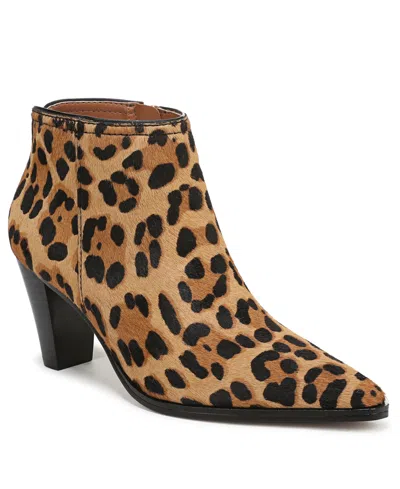 Franco Sarto Women's Josiah Pointed Toe Zip Short Boots In Animal Print