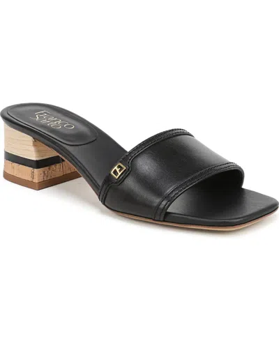 Franco Sarto Women's Kaori Square Toe Slide Sandals In Black