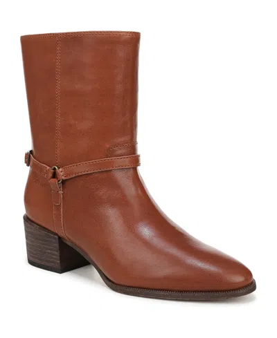 Franco Sarto Women's Kian Round Toe Pull On Short Boots In Brown