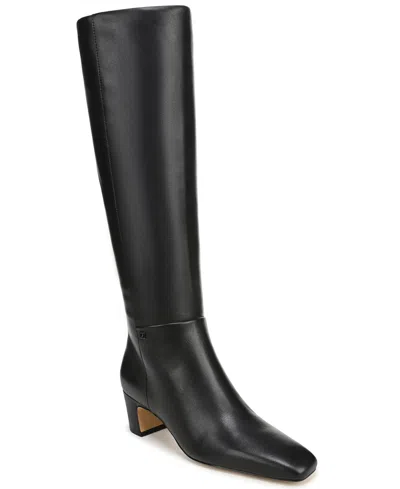 Franco Sarto Women's L-flexa Shara Square Toe Dress Boots In Black Leather