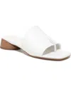 Franco Sarto Loran Womens Cushioned Footbed Slip On Heels In White Leather