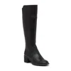 Franco Sarto Women's Lucianna Leather Block Heel Tall Boots In Black In Black