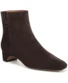 Franco Sarto Women's Luella Square Toe Zip Ankle Boots In Brown
