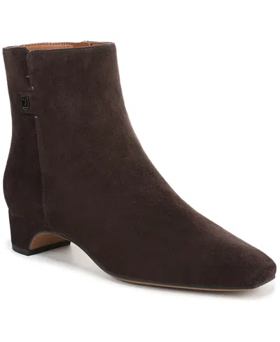 Franco Sarto Women's Luella Square Toe Zip Ankle Boots In Brown