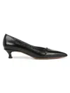 Franco Sarto Women's Malia Python Embossed Kitten Heel Pumps In Black