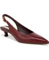 Franco Sarto Marlow Slingback Kitten Heel Pump In Berry Red Leather