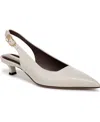 Franco Sarto Marlow Slingback Kitten Heel Pump In Chalk White Leather