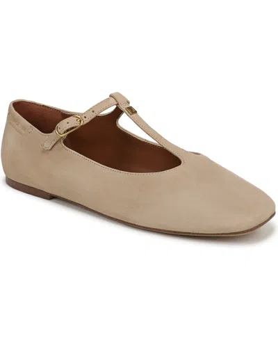 Franco Sarto Marylee T-strap Flat In Neutral