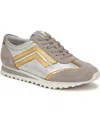 Franco Sarto Womens Leather Trainer Running & Training Shoes In Silver