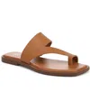 Franco Sarto Women's Monalee Toe Loop Slide Sandals In Tan Faux Leather