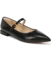 Franco Sarto Women's Nalin Pointed Toe Mary Jane Flats In Black Leather