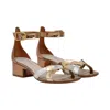 Franco Sarto Women's Nerissa Dress Sandal In Bronze In Animal Print