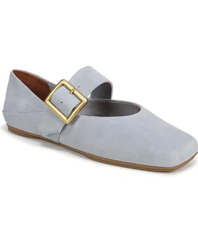 Franco Sarto Oakes Square Toe Flat In Blue