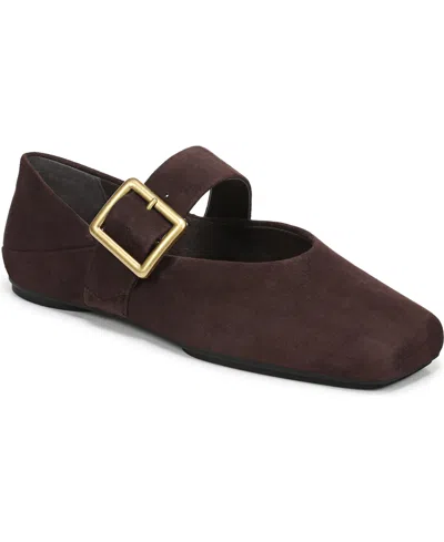 Franco Sarto Oakes Square Toe Flat In Brown