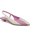 Franco Sarto Palmira Slingback Pointed Toe Pump In Orchid Purple Stripe Fabric
