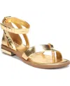 Franco Sarto Parker Sandal In Gold Leather