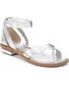 Franco Sarto Parker Sandal In Silver Leather