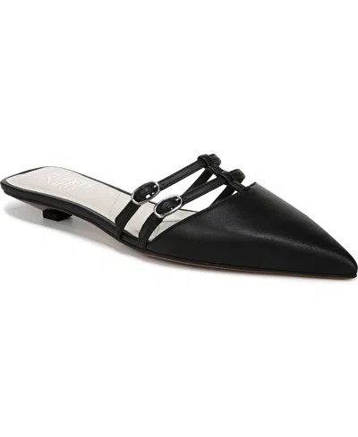 Franco Sarto Women's Pia Pointed Toe Dress Mules In Black Faux Leather