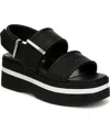 Franco Sarto Piper Slingback Platform Sandal In Black Faux Leather