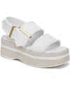 Franco Sarto Piper Slingback Platform Sandal In Bright White Faux Leather