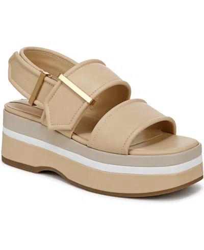 FRANCO SARTO WOMEN'S PIPER OPEN SQUARE TOE SLINGBACK PLATFORM SANDALS
