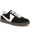 Franco Sarto Women's Ponti Lace Up Low Top Sneakers In Black,white Fabric,faux Leather
