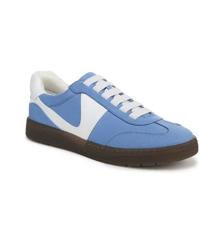 Franco Sarto Women's Ponti Lace Up Low Top Sneakers In Light Blue Fabric