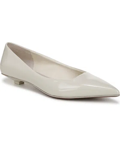Franco Sarto Women's Prella Pointed Toe Pumps In White Faux Patent