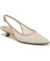 Franco Sarto Pura Slingback Pointed Toe Kitten Heel Pump In Neutral
