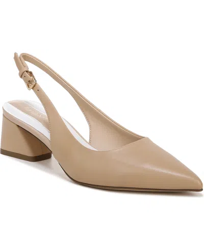 Franco Sarto Women's Racer Pointed Toe Block Heel Slingback Pumps In Neutral