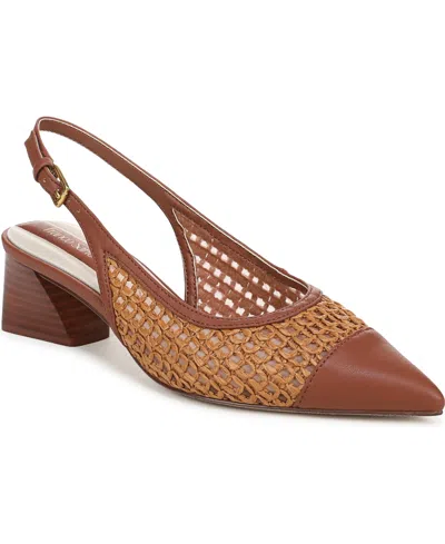 Franco Sarto Women's Racer Pointed Toe Slingback Shoes In Brown