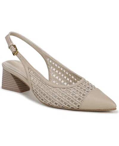 Franco Sarto Women's Racer Pointed Toe Slingback Shoes In White