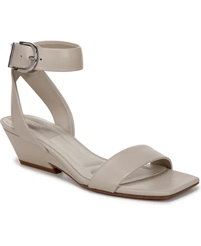 Franco Sarto Women's Savini Open Square Toe Ankle Strap Dress Sandals In Gray