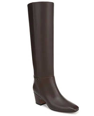 Franco Sarto Women's Sorelina Square Toe Zip Tall Boots In Brown
