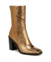 Franco Sarto Women's Stevie Mid Shaft Boots In Bronze Leather