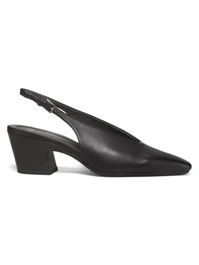 Franco Sarto Sutton Leather Slingback In Black