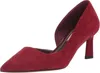 Franco Sarto Women's Tana Slip On Heel Pumps In Red Suede In Red