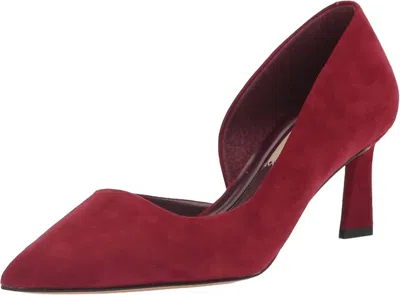 Franco Sarto Women's Tana Slip On Heel Pumps In Red Suede