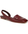 Franco Sarto Women's Teagan Square Toe Slingback Flats In Berry Red Leather