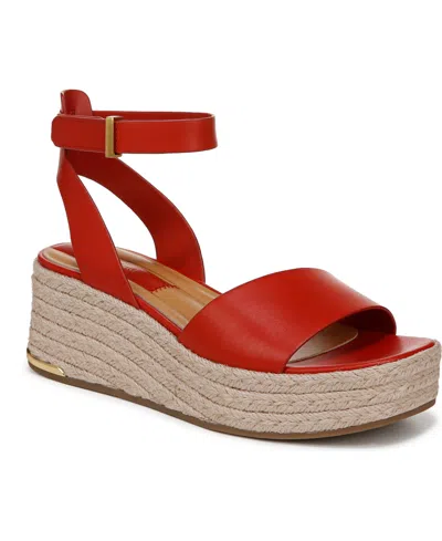 FRANCO SARTO WOMEN'S TIFFANY OPEN SQUARE TOE ESPADRILLE PLATFORM SANDALS