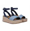 Franco Sarto Women's Tiffany Platform Espadrille Sandal In Blue Multi In Black