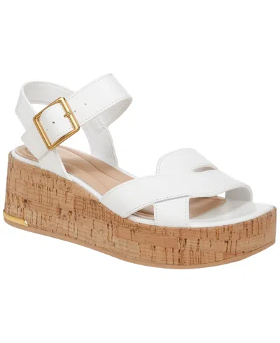 Franco Sarto Women's Tilly Square Toe Strappy Sandals In White
