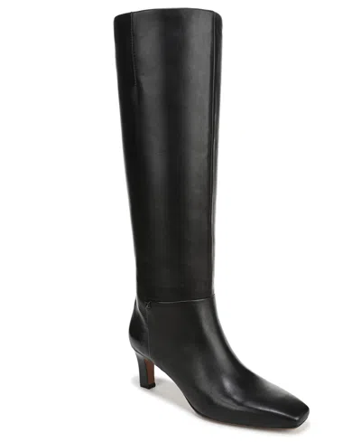 Franco Sarto Women's Timmy Square Toe Zip Tall Boots In Black