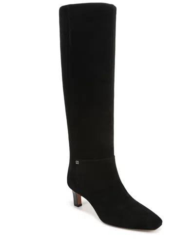 Franco Sarto Women's Timmy Wide Calf Square Toe Zip Tall Boots In Black