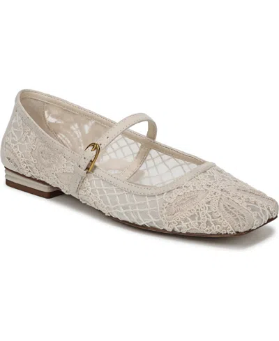 Franco Sarto Women's Tinsley 2 Square Toe Mary Jane Flats In White